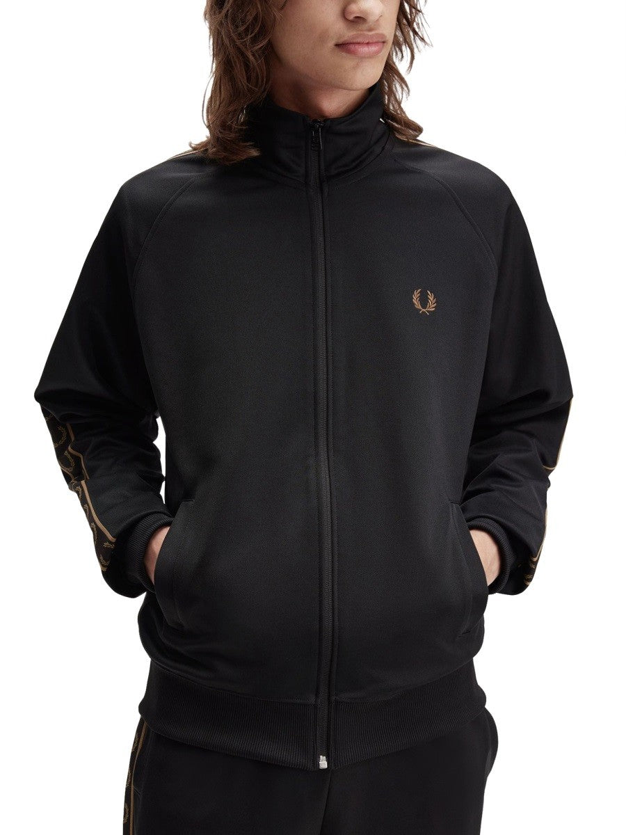 FRED PERRY "TRACK" JACKET WITH CONTRASTING WEBBING