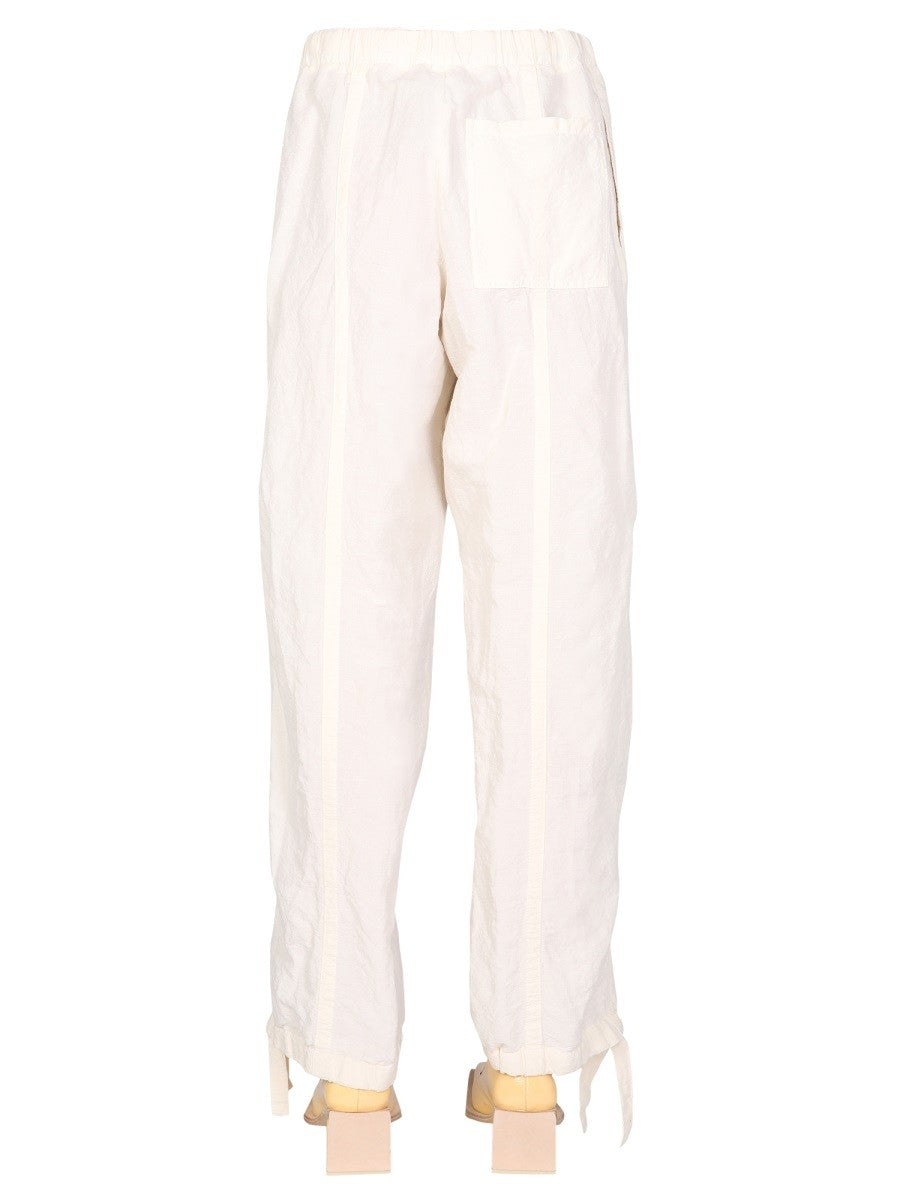JIL SANDER TROUSERS WITH DRAWSTRING