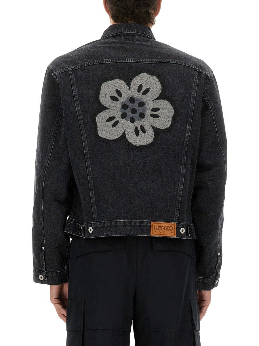 Kenzo TRUKER JACKET WITH "BOKE FLOWER" EMBROIDERY