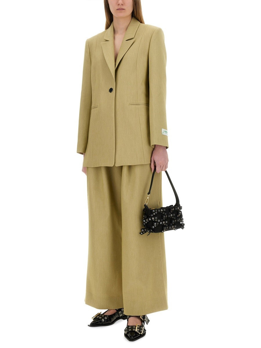 GANNI TWILL SUIT PANTS