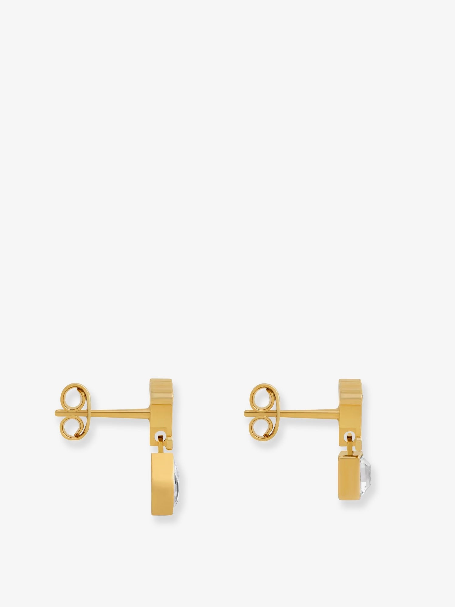 Celine Twinkle Triomphe metal earrings with rhinestones