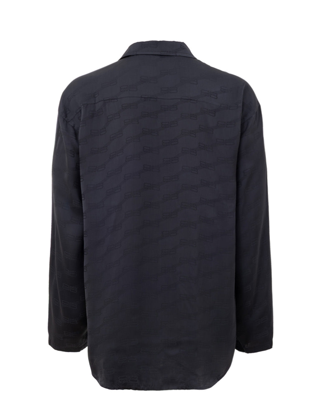 Balenciaga Dark Grey Allover Logo Oversized Homewear Shirt – Siebentaschen