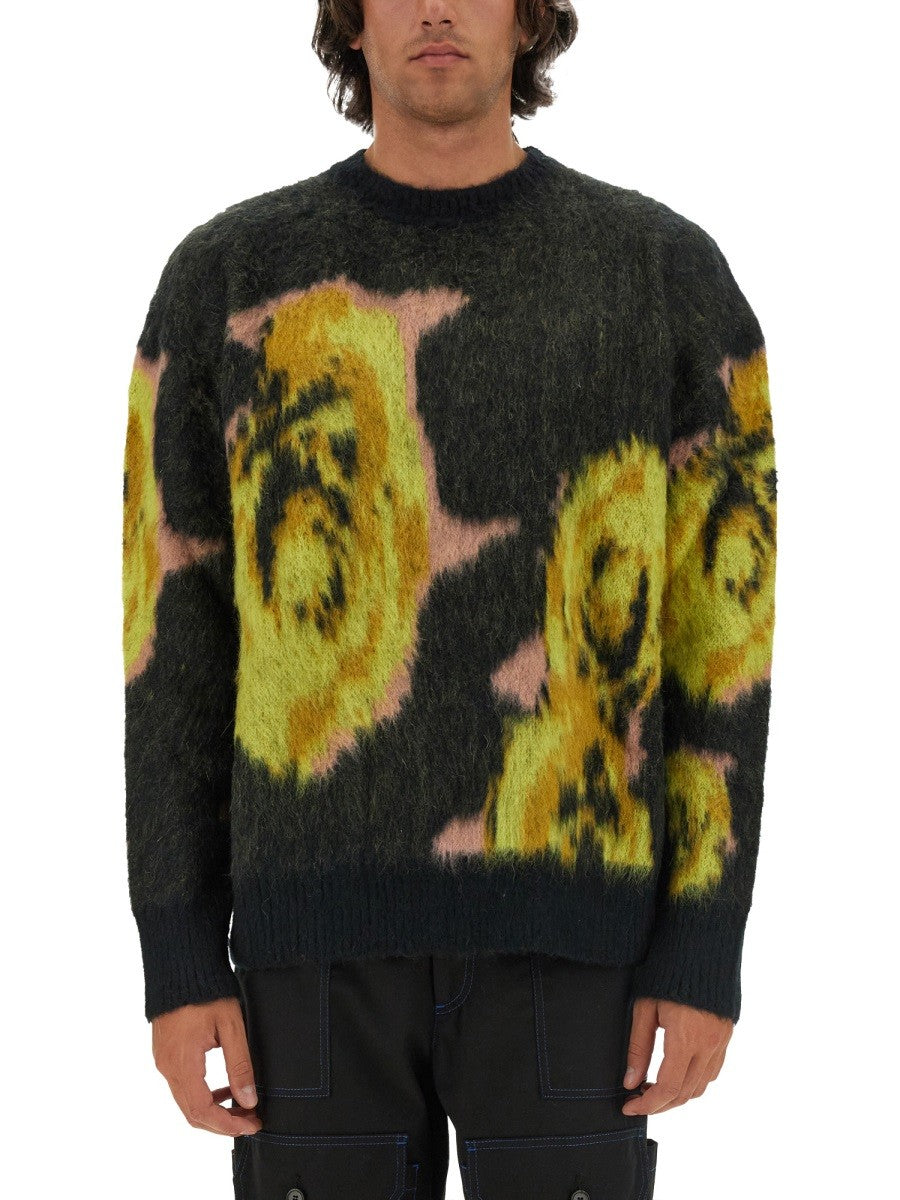 msgm "UNDERGROUND PIXELLED ROSES" JERSEY