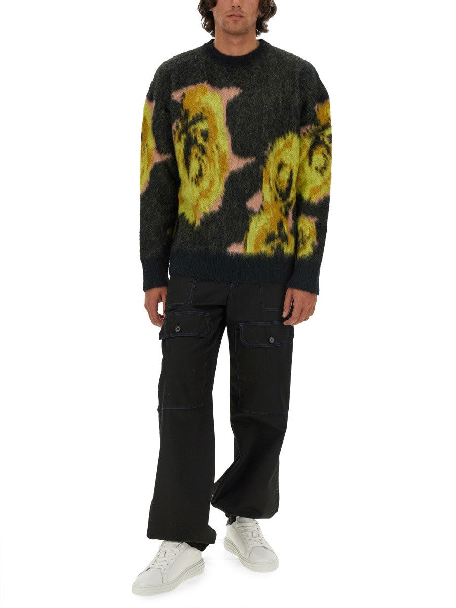 msgm "UNDERGROUND PIXELLED ROSES" JERSEY