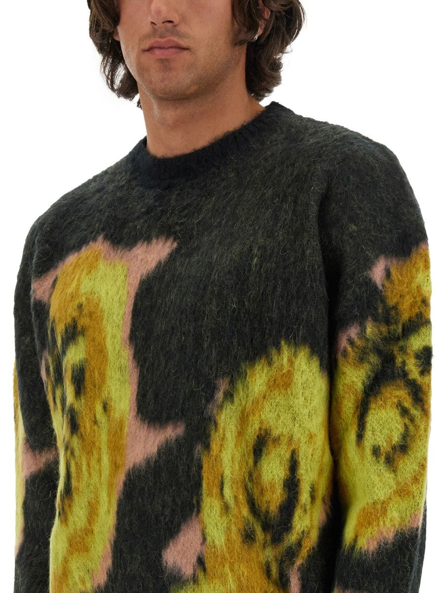 msgm "UNDERGROUND PIXELLED ROSES" JERSEY