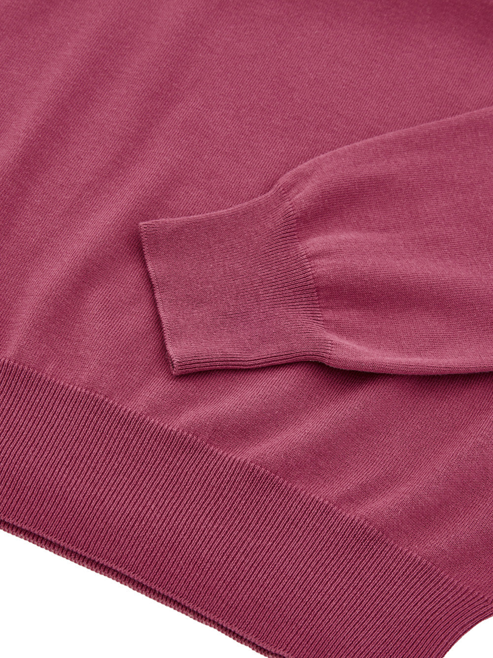 Gran Sasso Purple Cotton V-Neck Sweater