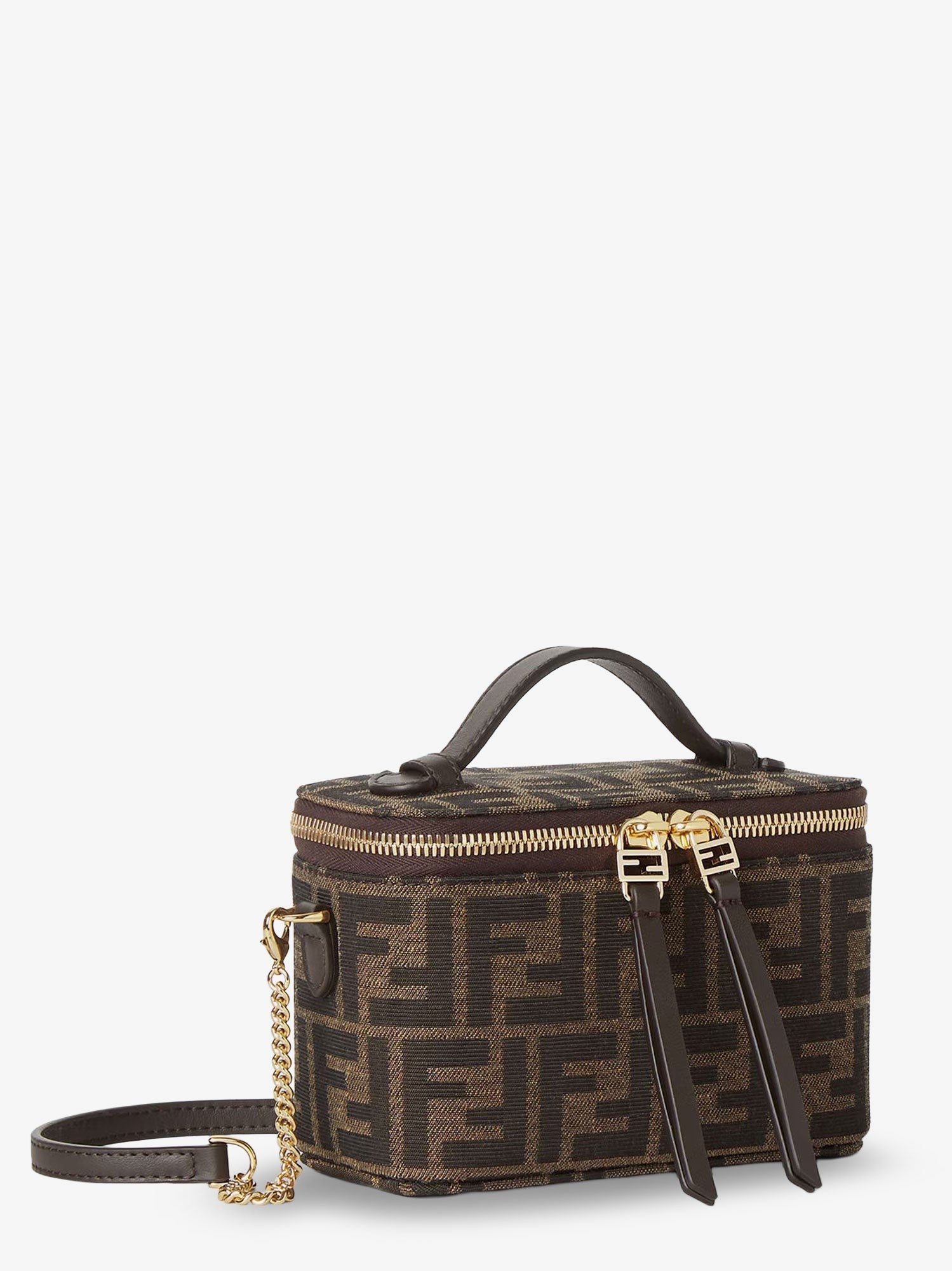 Fendi Vanity FF jacquard fabric shoulder bag
