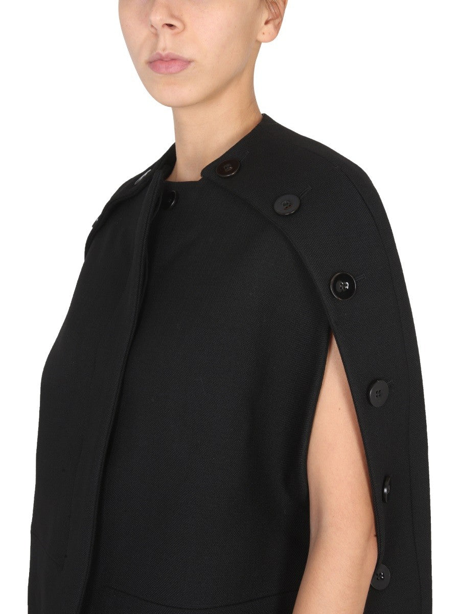 JIL SANDER VEGINE WOOL CAPE