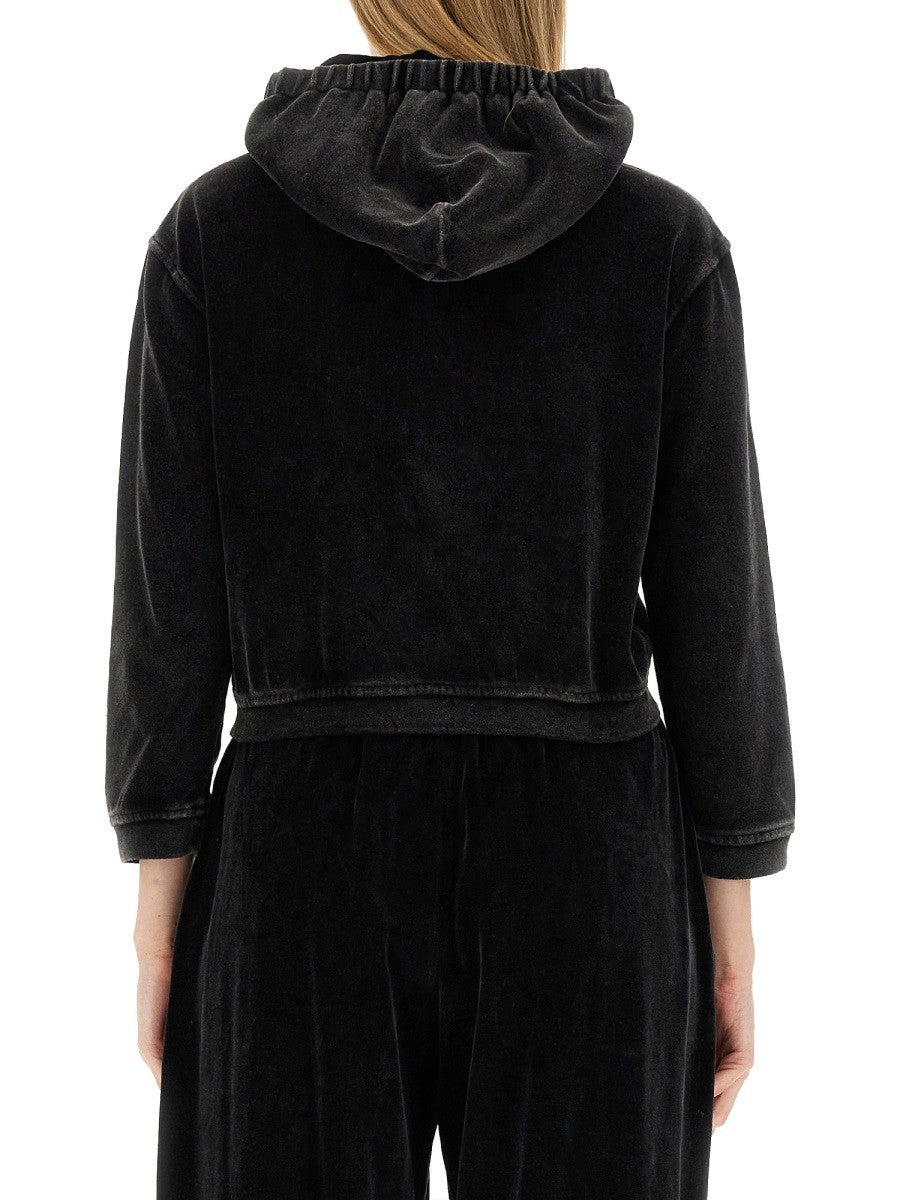 ALEXANDERWANG.T VELOUR SWEATSHIRT