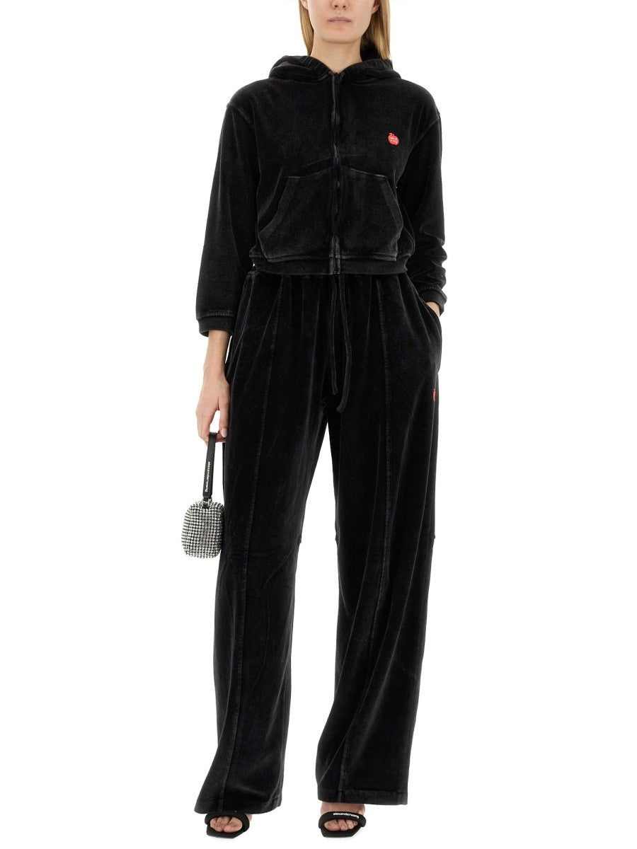 ALEXANDERWANG.T VELOUR SWEATSHIRT