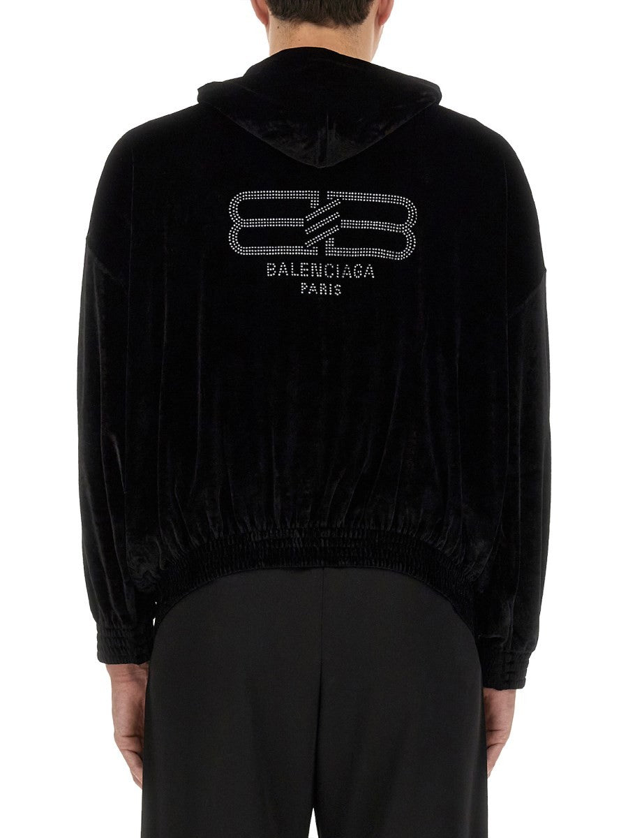 Balenciaga VELVET SWEATSHIRT