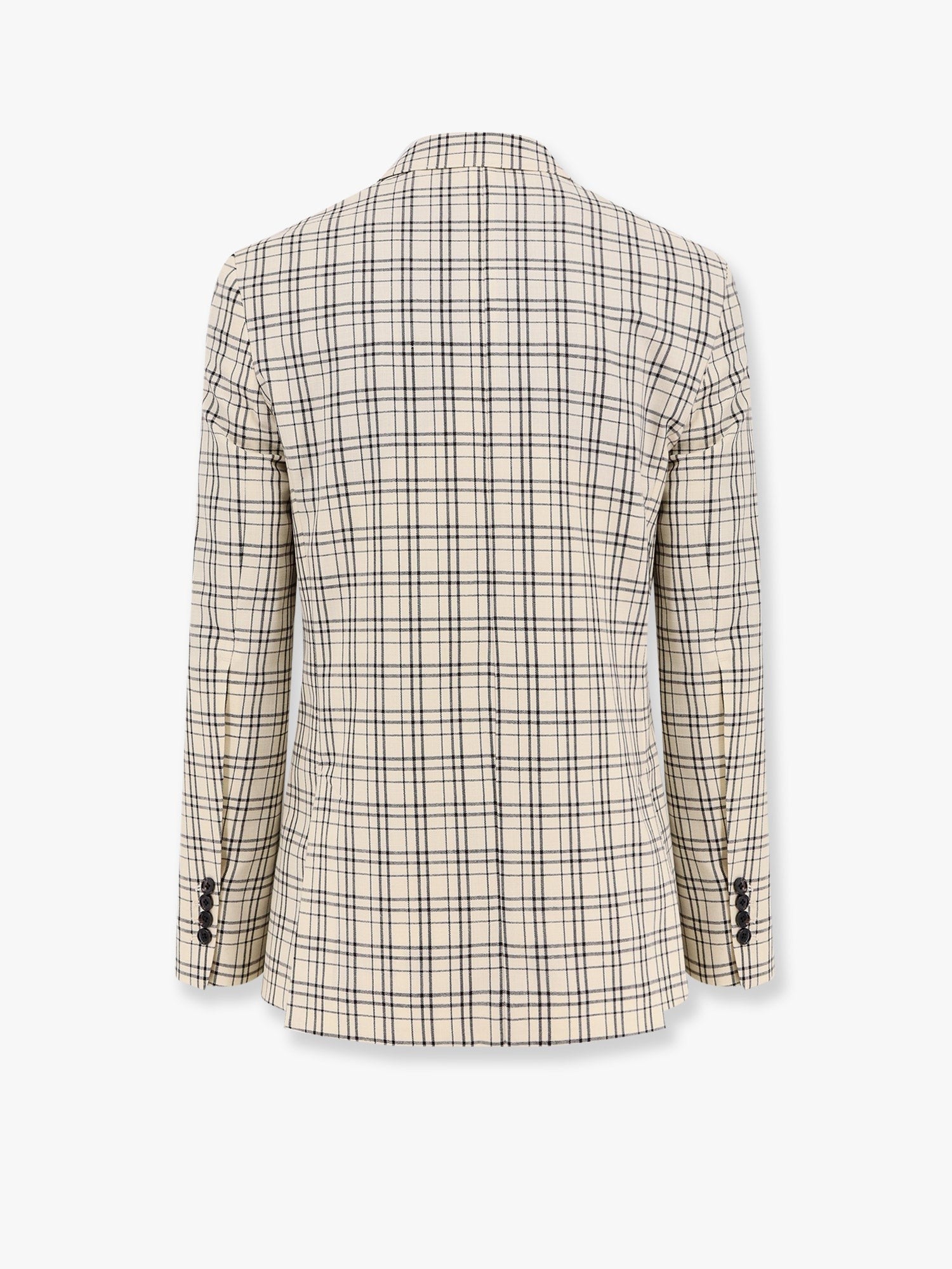 AMI PARIS Virgin wool blazer with madras motif