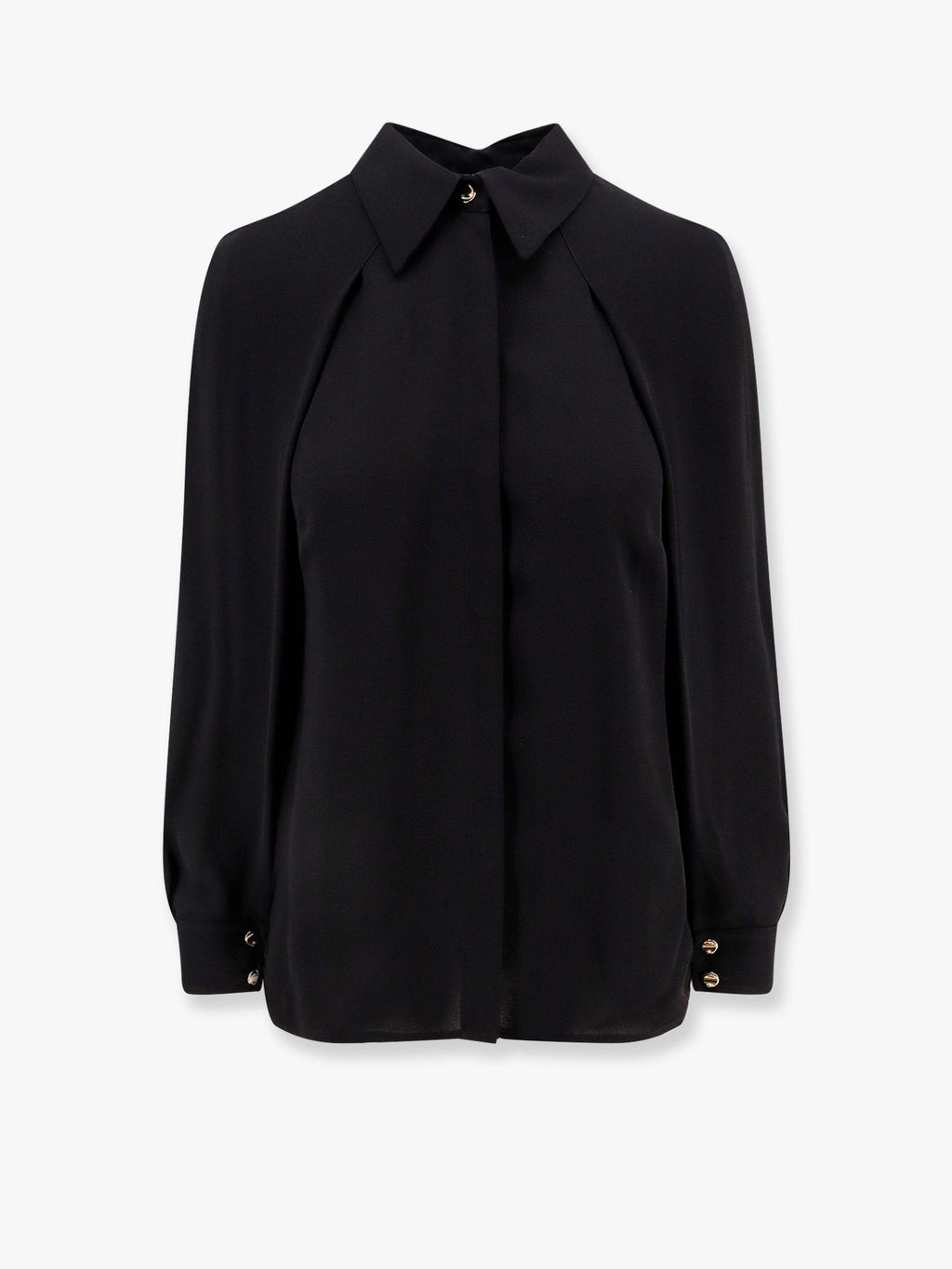 Elisabetta Franchi Viscose shirt with gold metal button