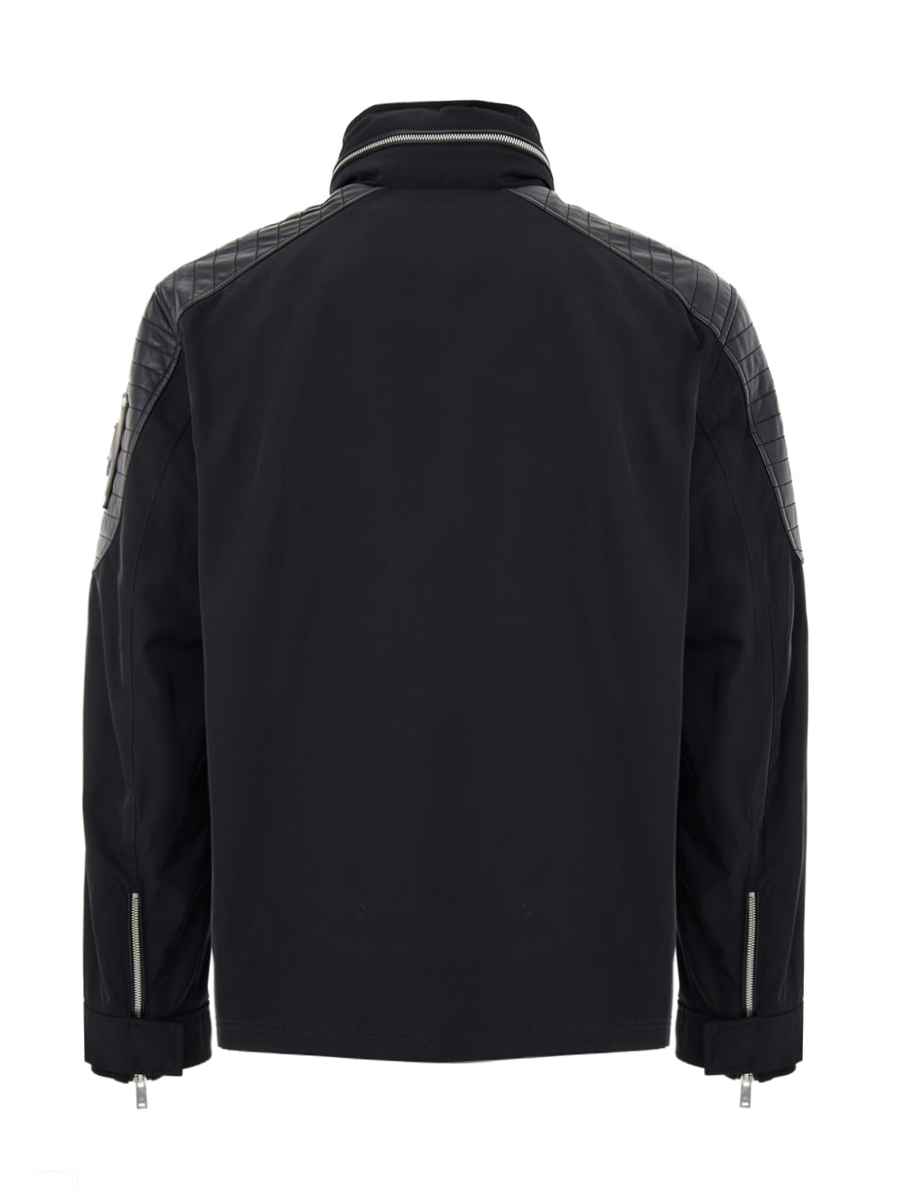 Black Moose Knuckles Technical Fabric Biker Jacket