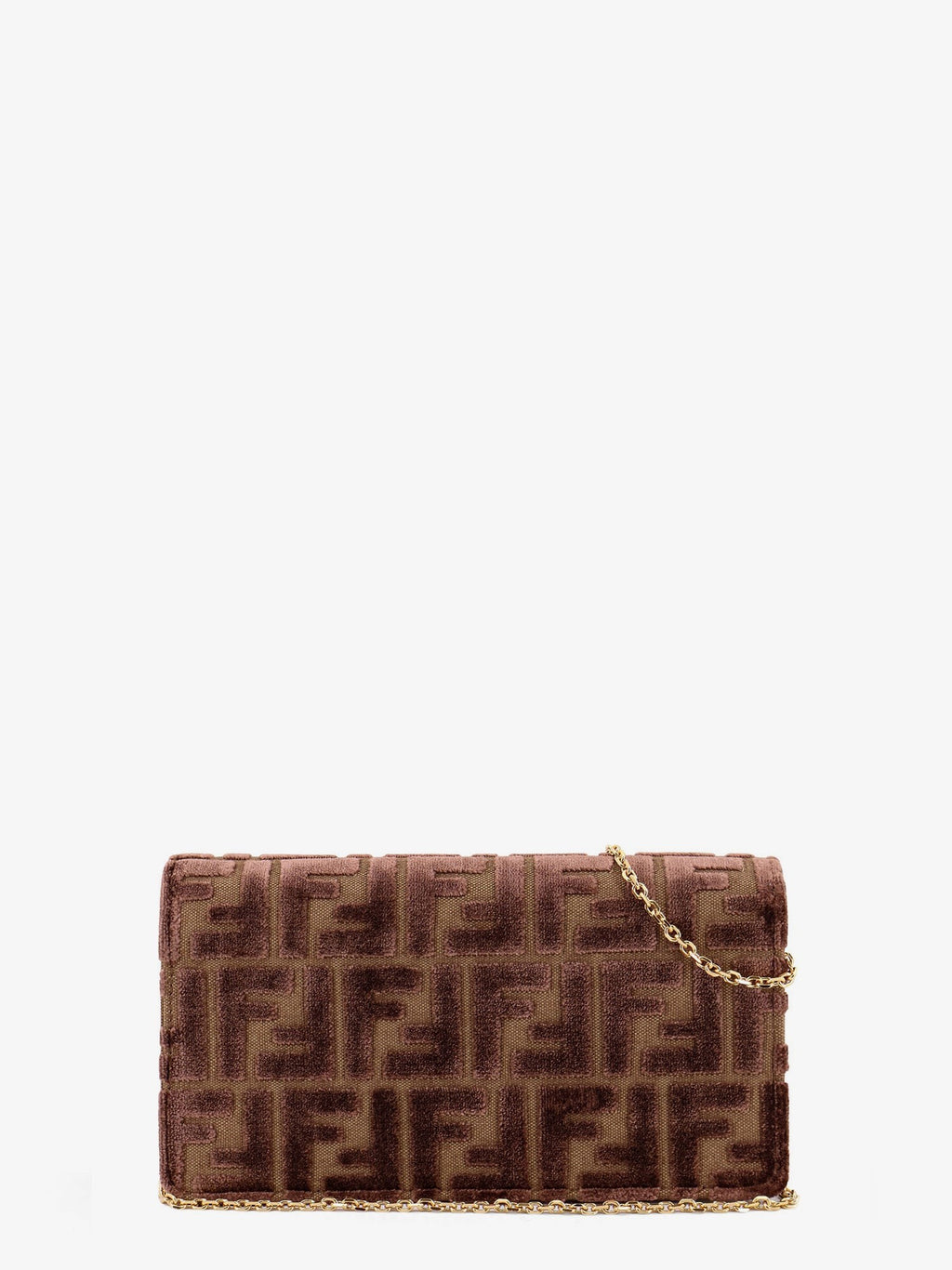 Fendi Wallet On Chain Baguette FF velvet jacquard bag