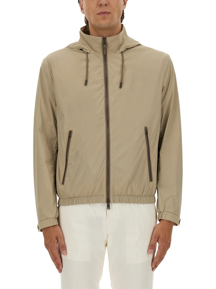 BOSS CAMEL WATER-REPELLENT WINDBREAKER