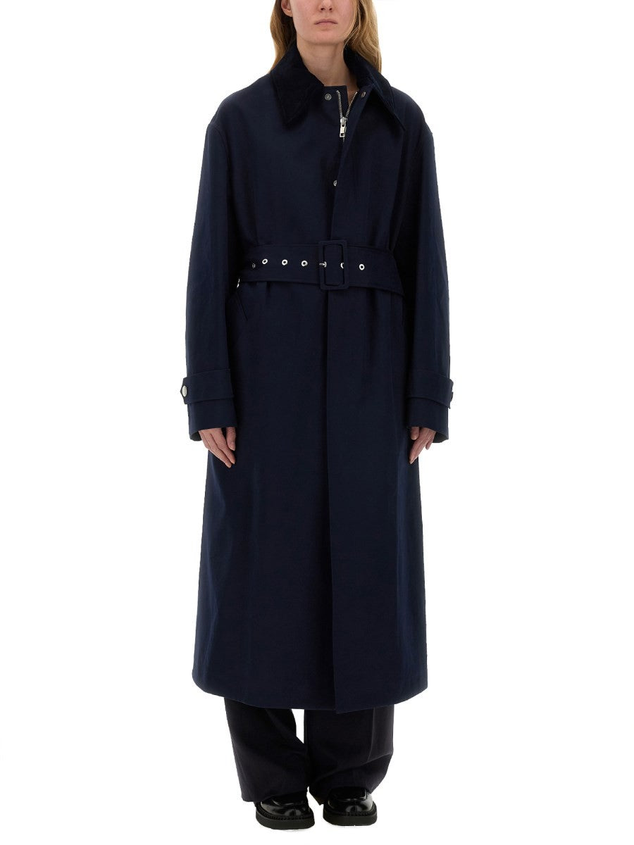 AMI PARIS WATERPROOF COAT WITH BELT