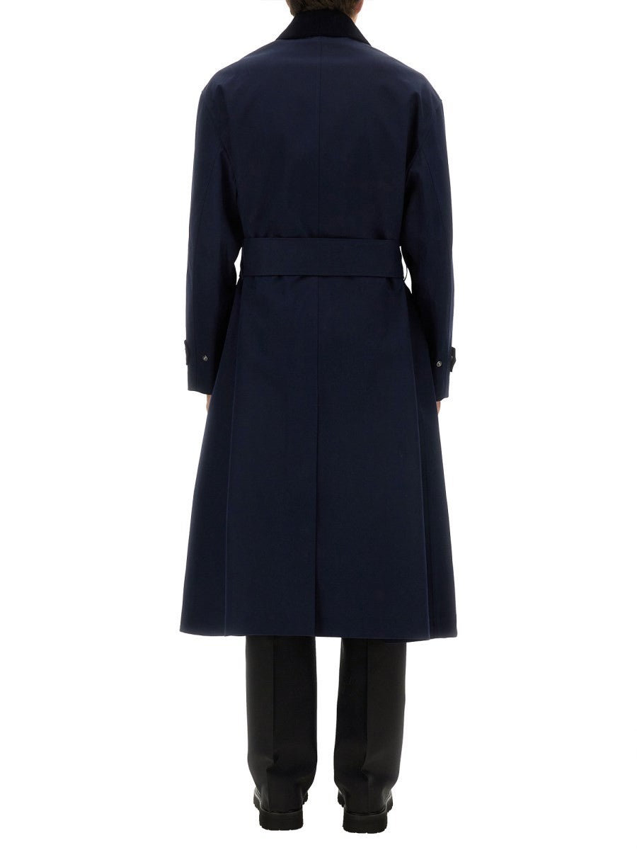 AMI PARIS WATERPROOF COAT WITH BELT