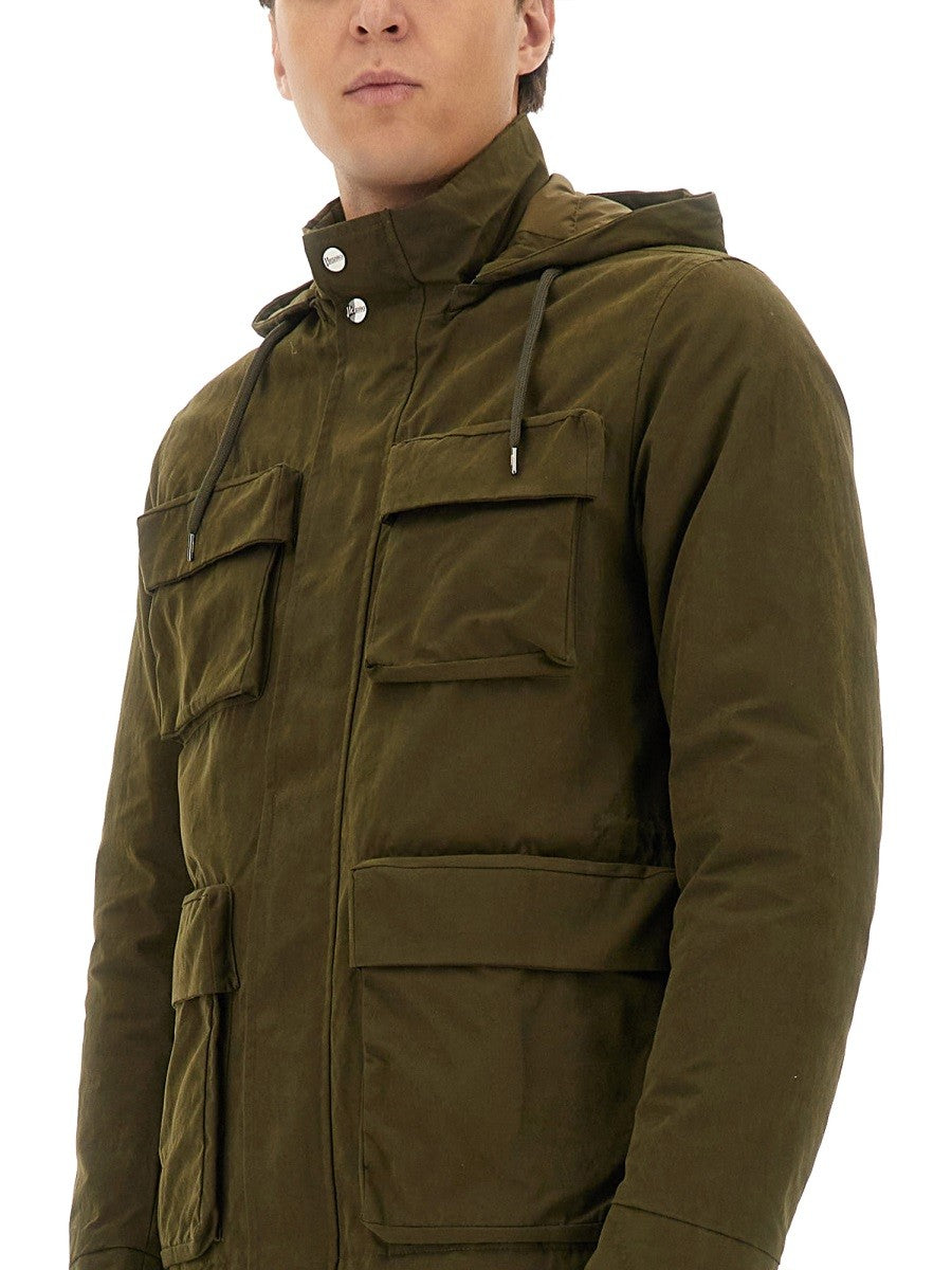 Herno WAXED COTTON SHORT PARKA
