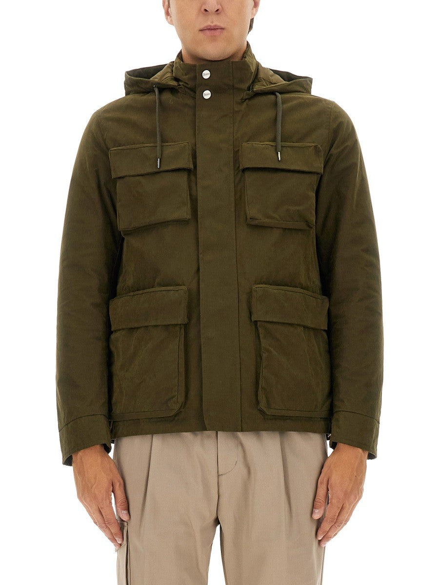 Herno WAXED COTTON SHORT PARKA
