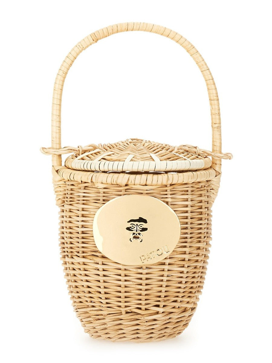 PATOU WICKER BUCKET BAG