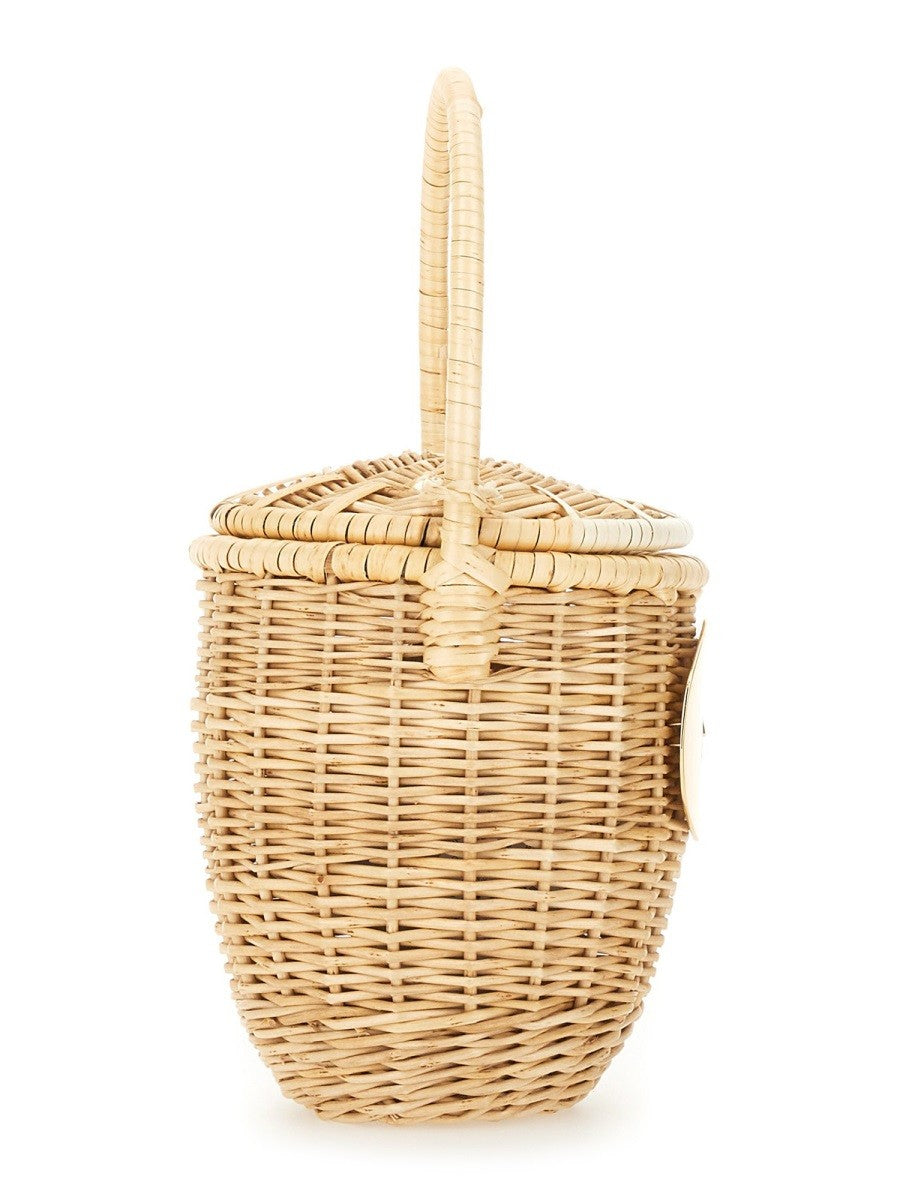 PATOU WICKER BUCKET BAG