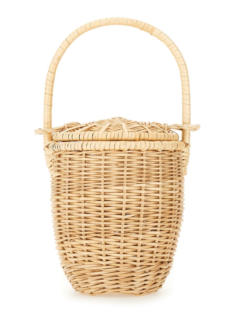PATOU WICKER BUCKET BAG