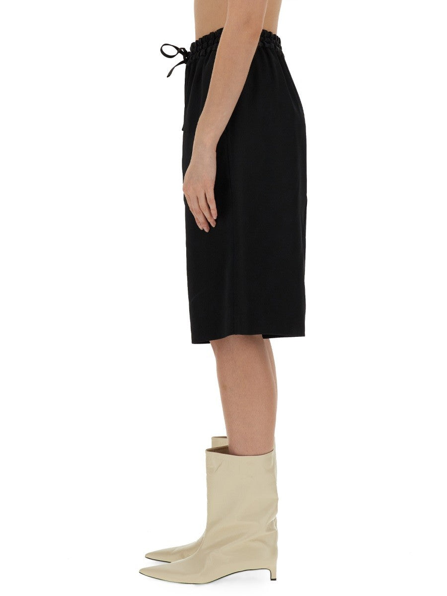 JIL SANDER WIDE LEG BERMUDA SHORTS