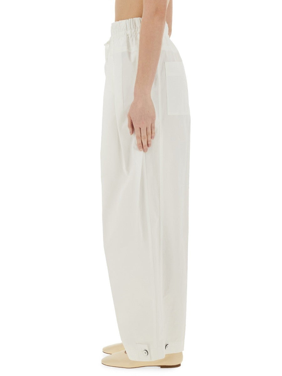 JIL SANDER WIDE PANTS IN COTTON GABARDINE