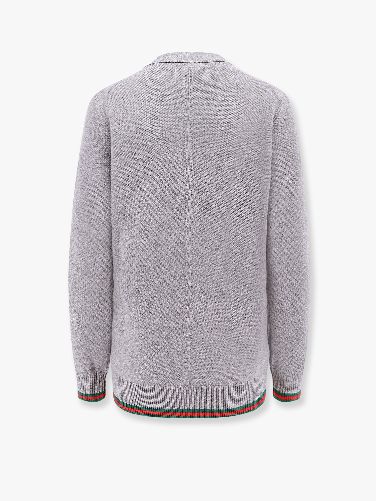Gucci Wool and cashmere cardigan with web detail