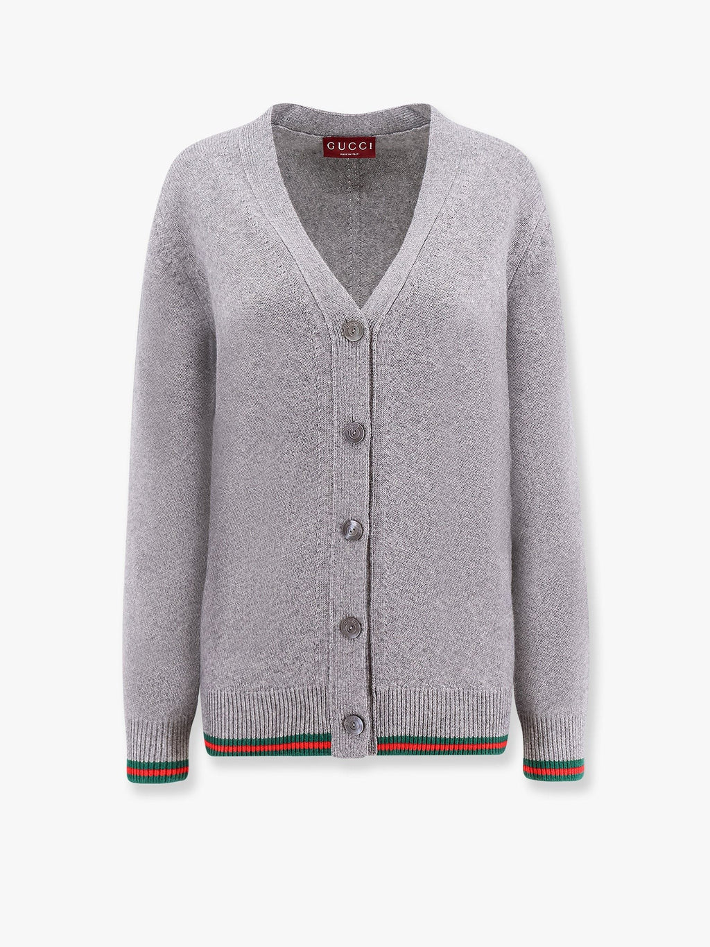 Gucci Wool and cashmere cardigan with web detail