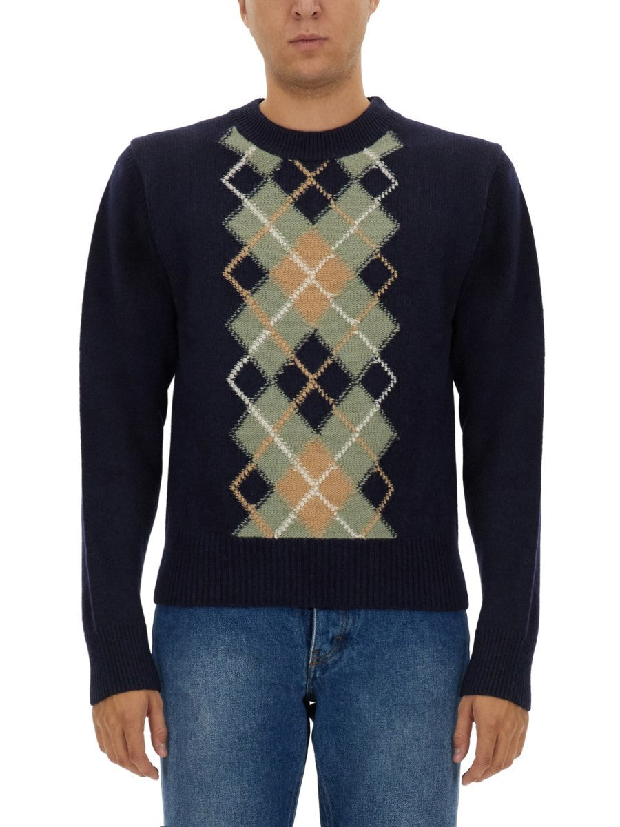AMI PARIS WOOL AND CASHMERE SWEATER