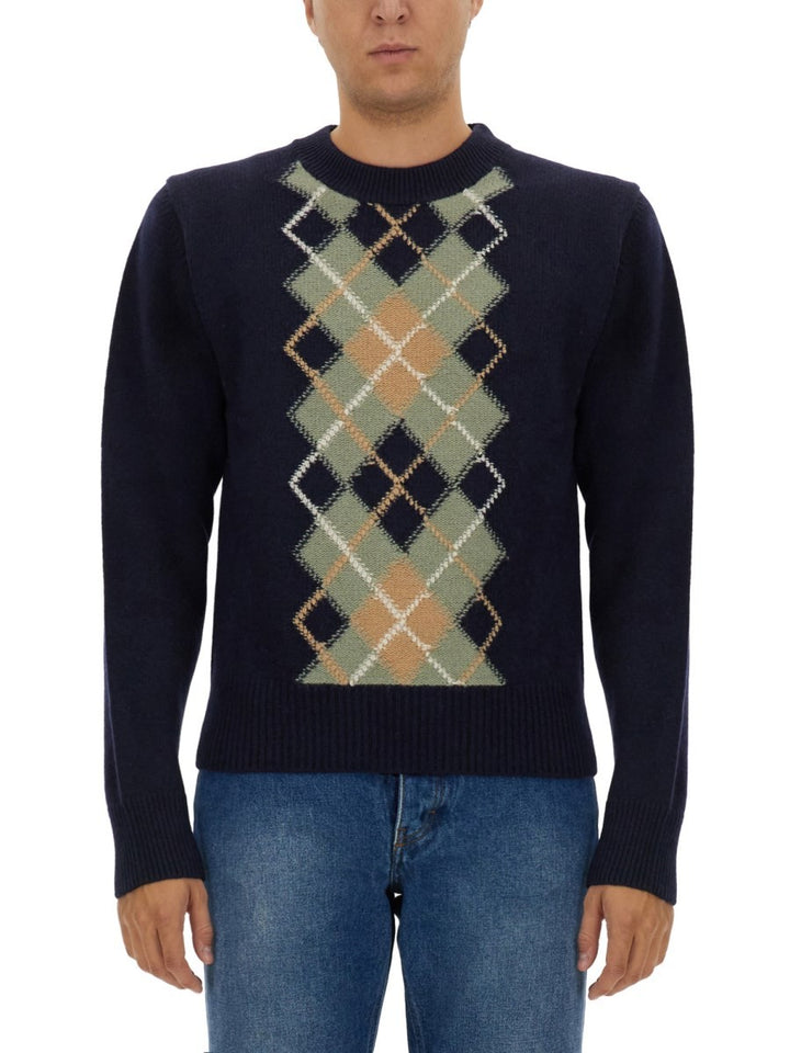 AMI PARIS WOOL AND CASHMERE SWEATER
