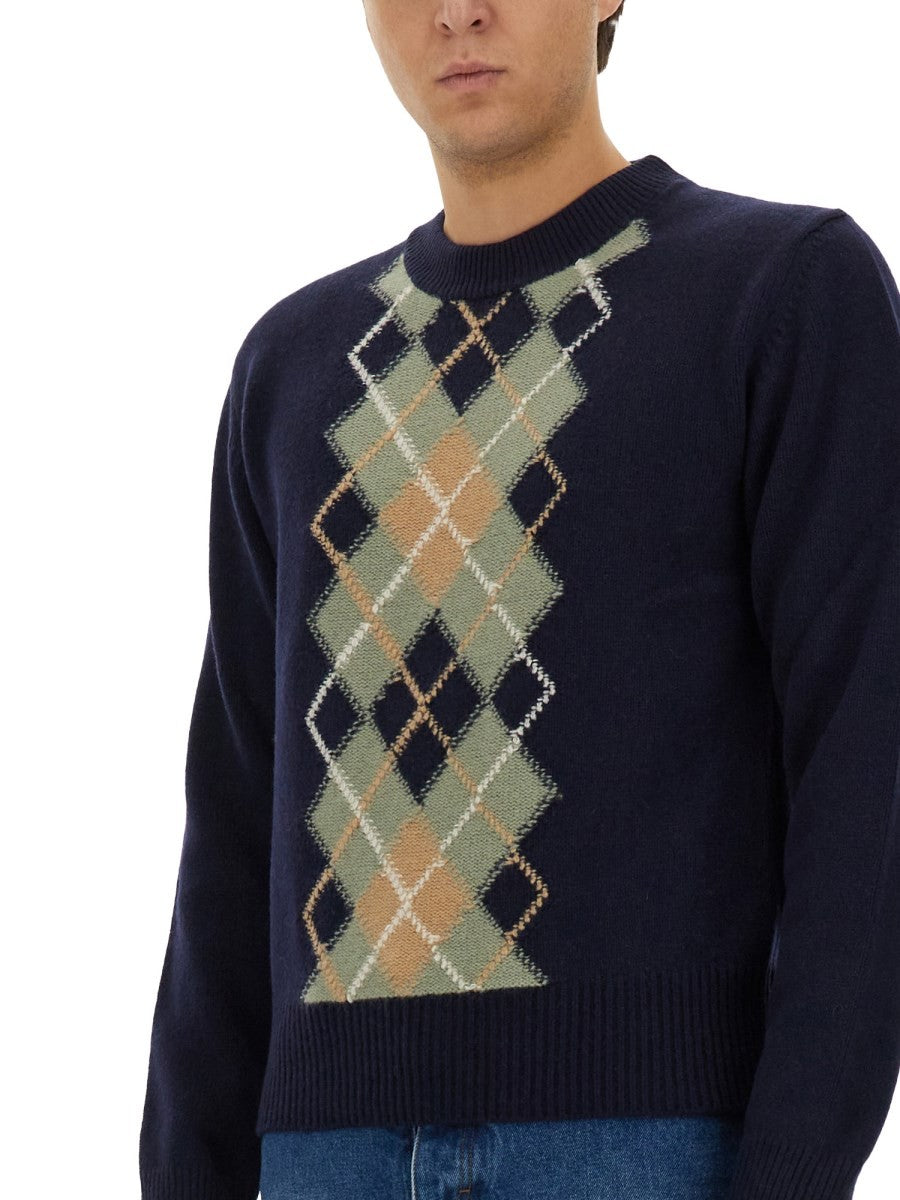 AMI PARIS WOOL AND CASHMERE SWEATER