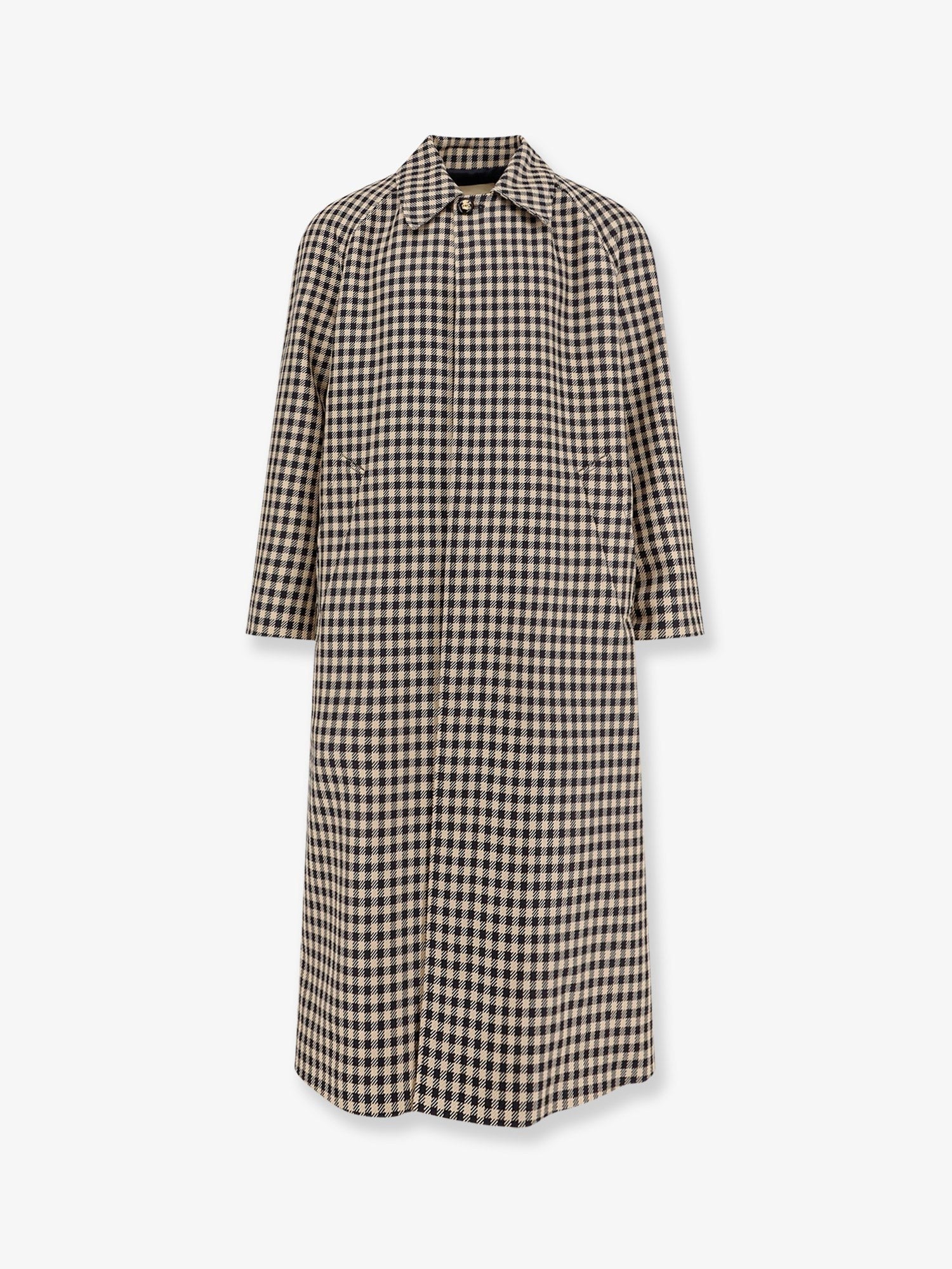 Valentino Wool and cotton coat with Vichy motif