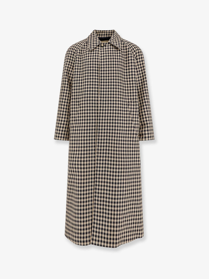 Valentino Wool and cotton coat with Vichy motif
