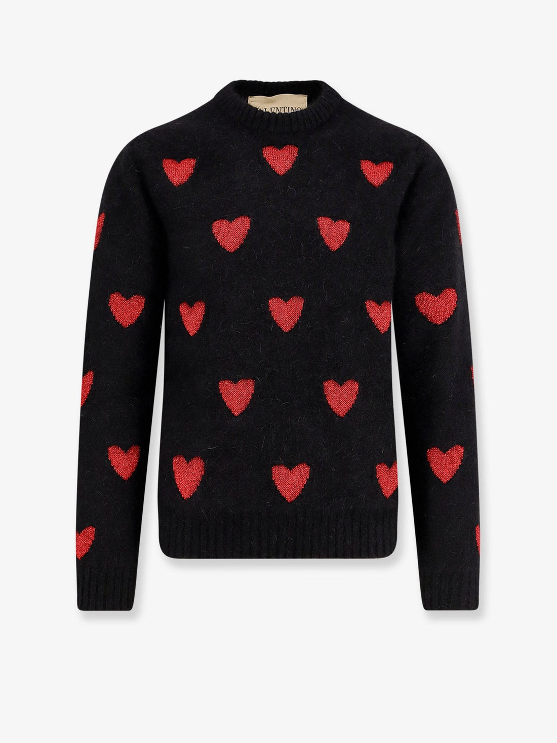 Valentino Wool and mohair sweater with lurex hearts
