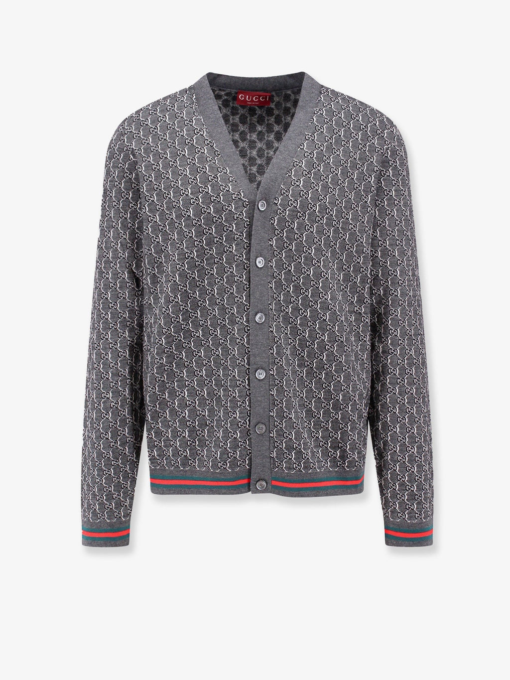 Gucci Wool and silk cardigan with gg motif