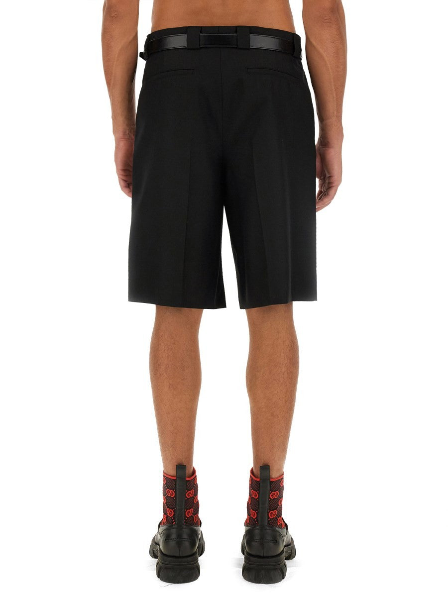 Gucci WOOL BLEND TWILL SHORTS