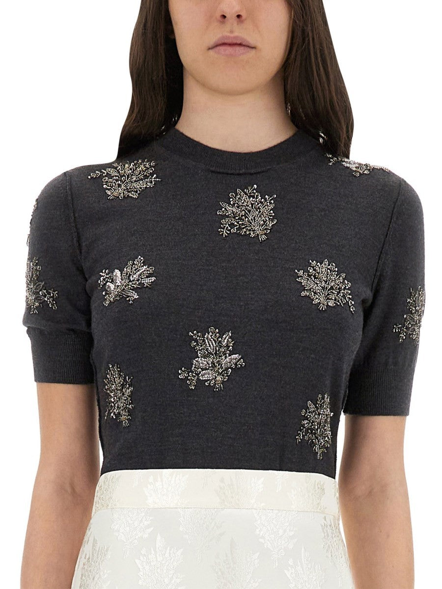 Fendi WOOL DRESS WITH EMBROIDERY