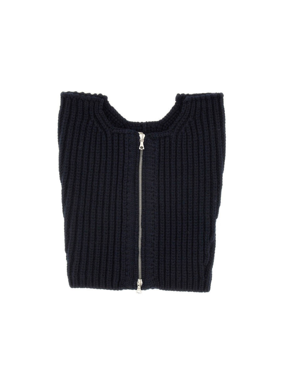 Dries Van Noten WOOL NECK WARMER WITH ZIPPER