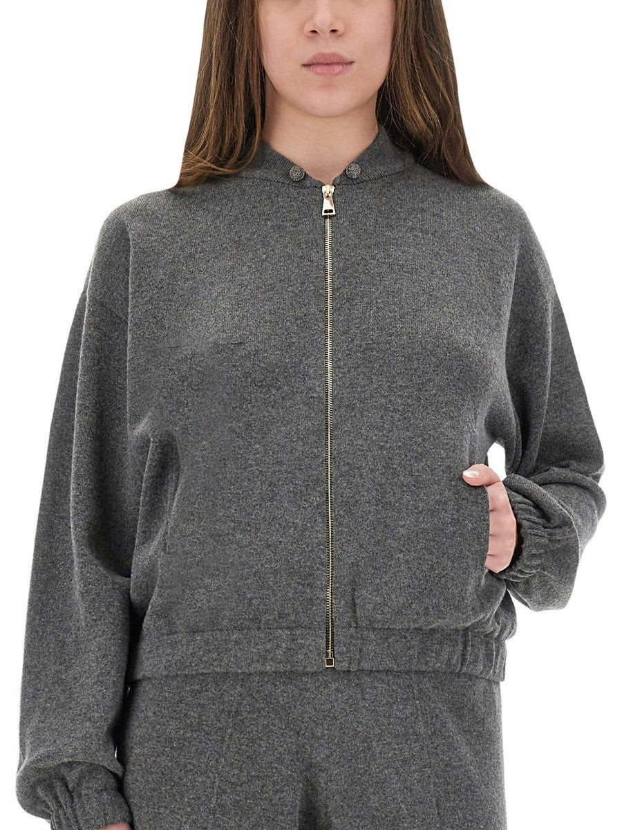 Fabiana Filippi WOOL, SILK AND CASHMERE SWEATSHIRT