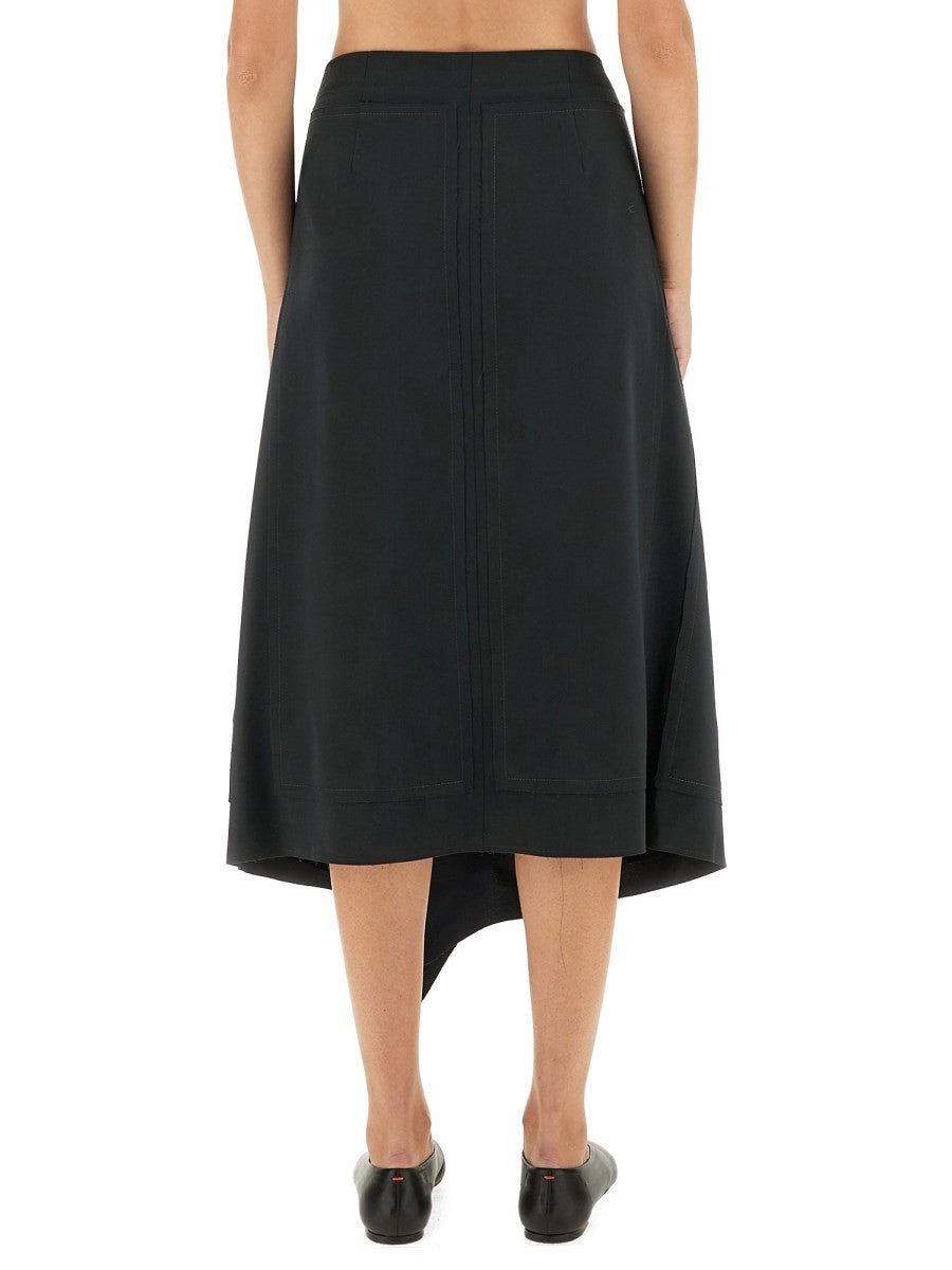 AMI PARIS WOOL "WRAPPED" SKIRT