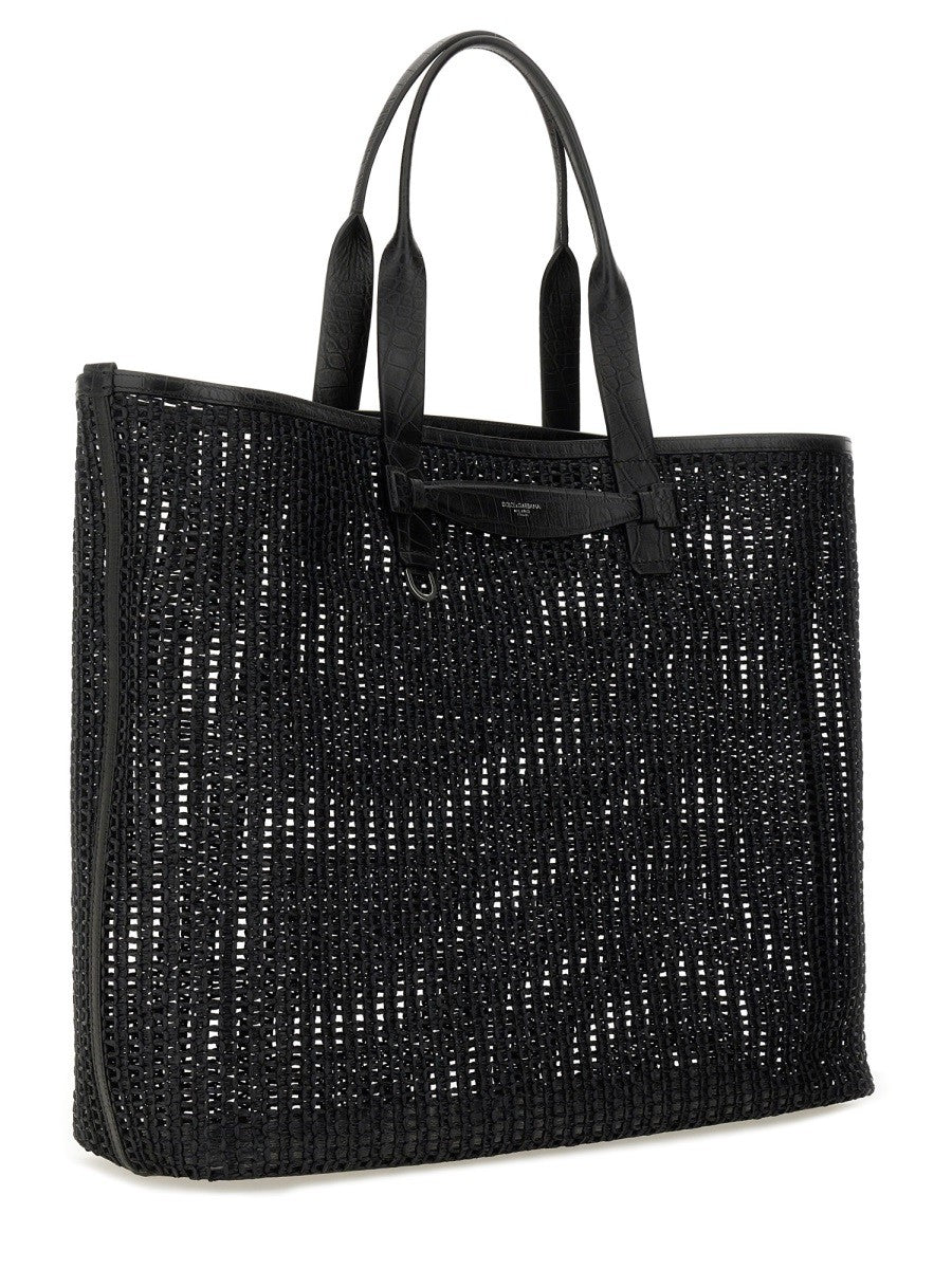 Dolce & Gabbana WOVEN MESH SHOPPING BAG