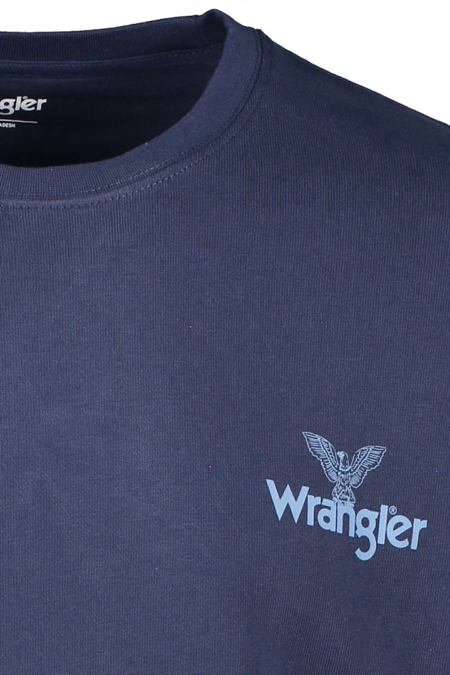 Wrangler men's navy sweatshirt with crew neck and eagle logo on chest