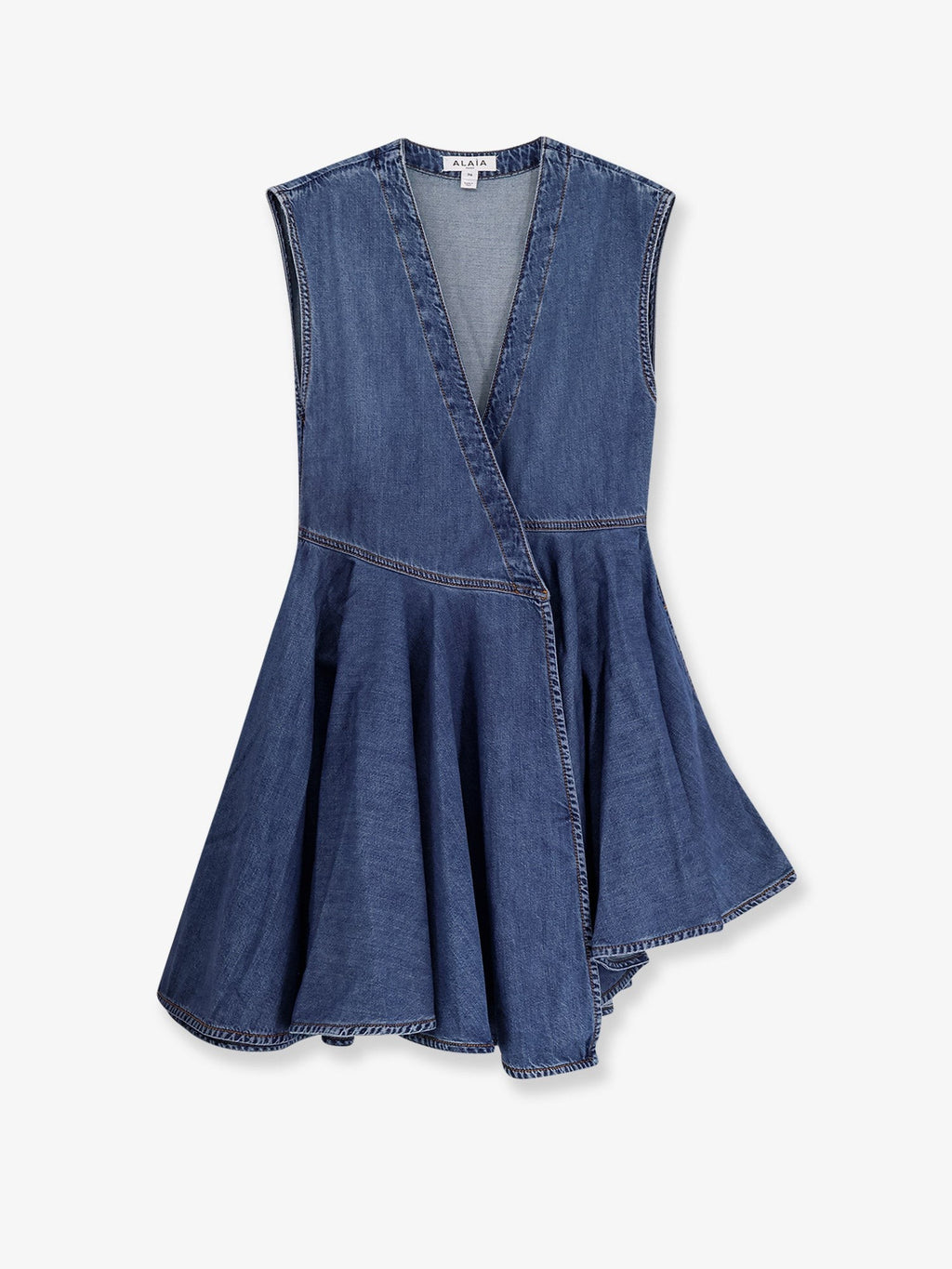 ALAIA Wrap denim dress