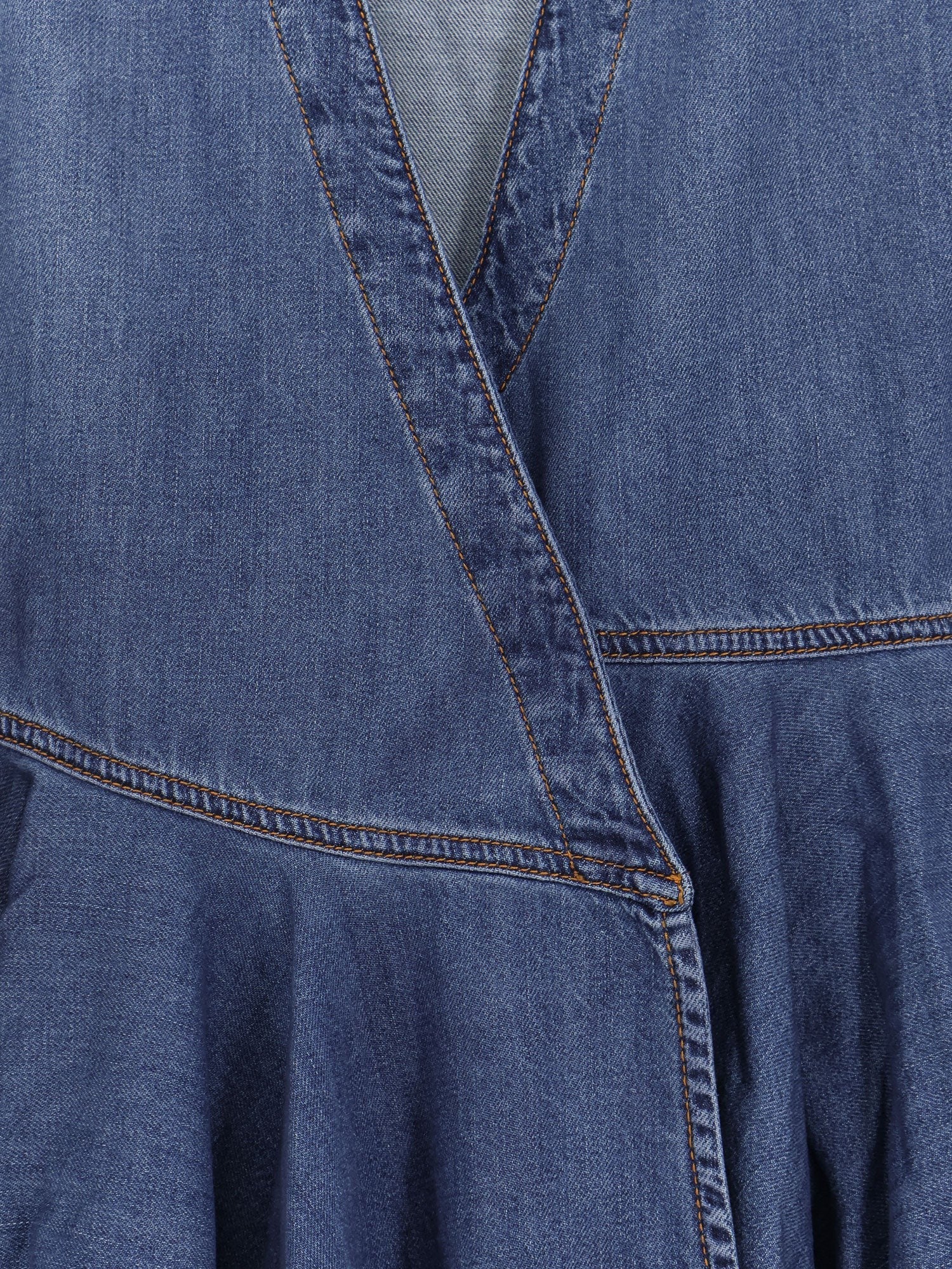 ALAIA Wrap denim dress