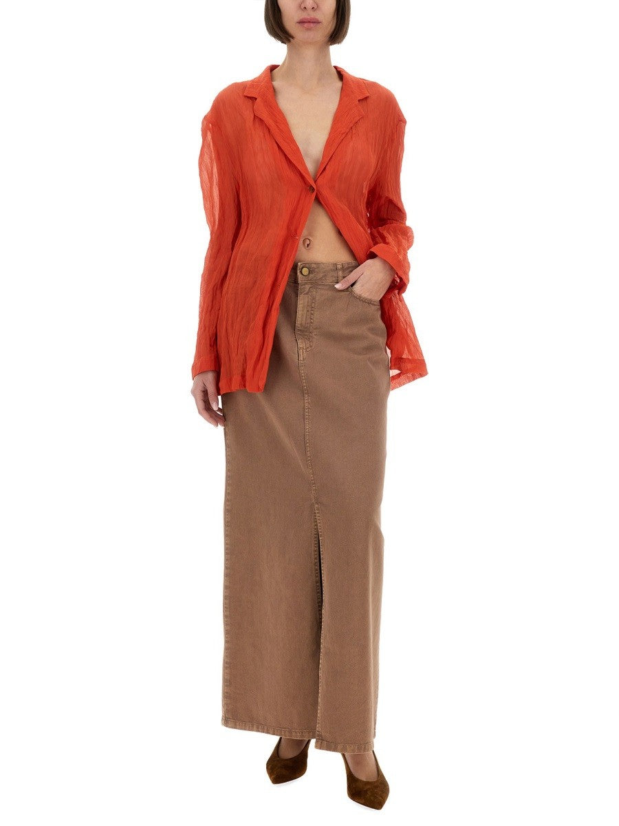 ALYSI WRINKLED EFFECT SHIRT