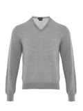 Tom Ford Grey Cashmere and Silk V-Neck Sweater