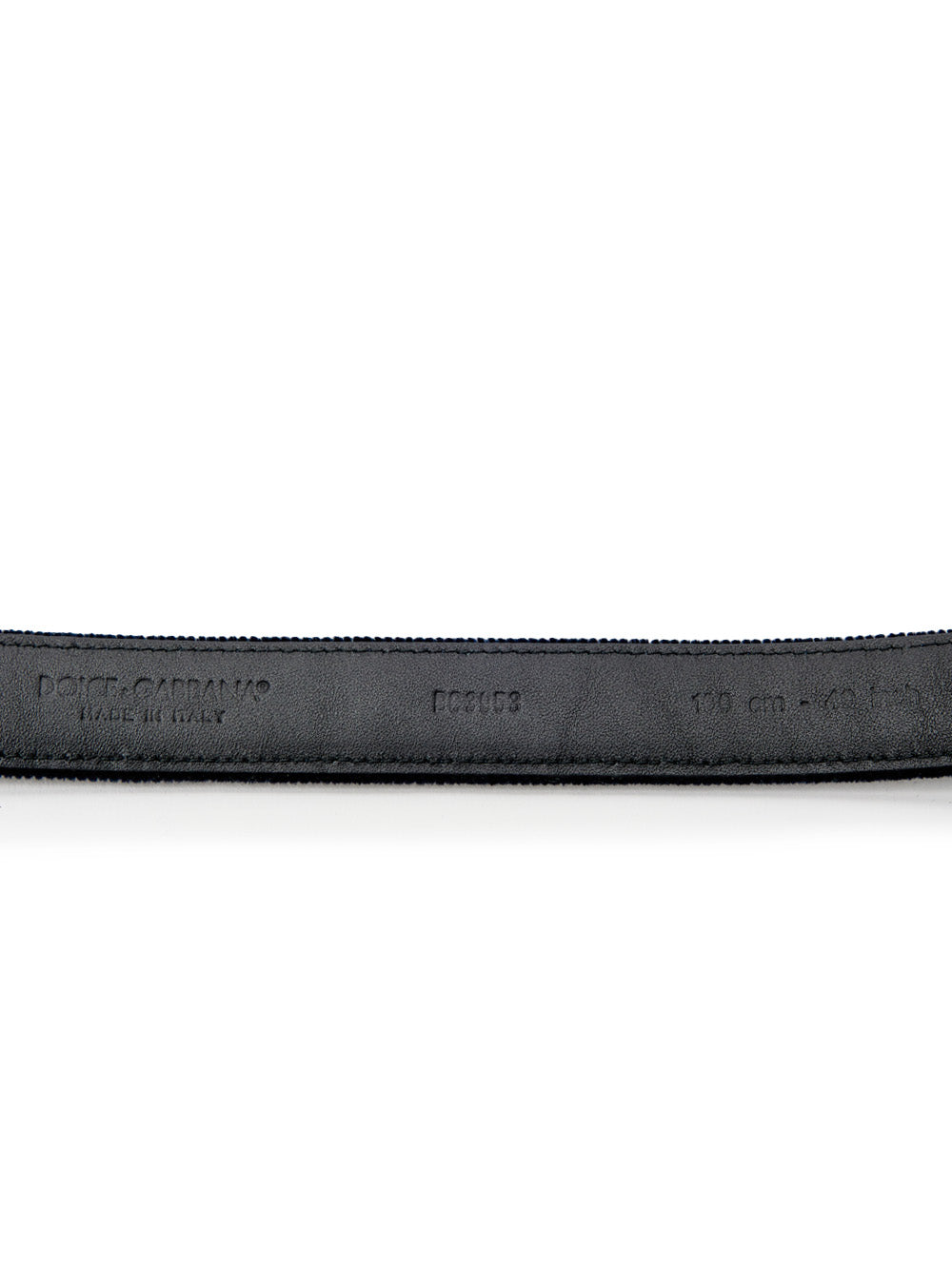 Dolce & Gabbana Dark Blue Suede Belt
